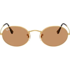 Lunettes de soleil Ray Ban RB3547 Oval Metal Polished Gold Brown