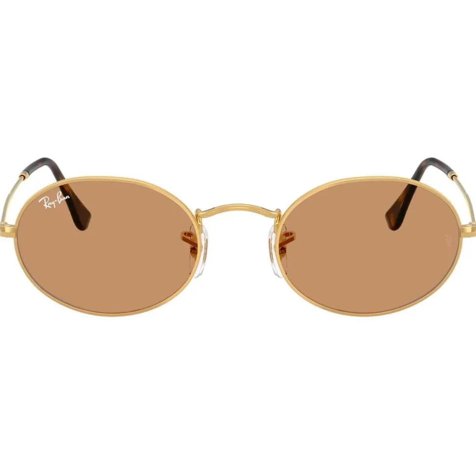 Lunettes de soleil Ray Ban RB3547 Oval Metal Polished Gold Brown