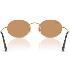 Lunettes de soleil Ray Ban RB3547 Oval Metal Polished Gold Brown