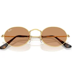 Lunettes de soleil Ray Ban RB3547 Oval Metal Polished Gold Brown