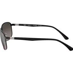 Lunettes de soleil Ray Ban RB3671CH Polished Black Chromance Silver Polar