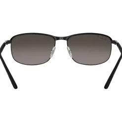 Lunettes de soleil Ray Ban RB3671CH Polished Black Chromance Silver Polar