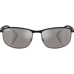 Lunettes de soleil Ray Ban RB3671CH Polished Black Chromance Silver Polar