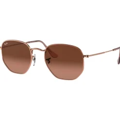 Lunettes de soleil Ray Ban RB3548N Hexagonal Flat Polished Copper Gradient Brown