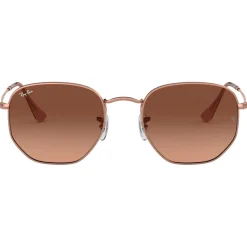 Lunettes de soleil Ray Ban RB3548N Hexagonal Flat Polished Copper Gradient Brown