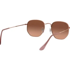 Lunettes de soleil Ray Ban RB3548N Hexagonal Flat Polished Copper Gradient Brown