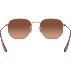Lunettes de soleil Ray Ban RB3548N Hexagonal Flat Polished Copper Gradient Brown
