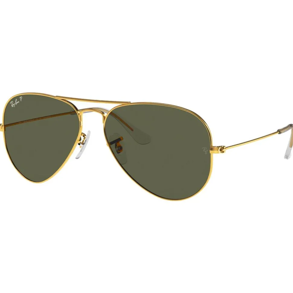 Lunettes de soleil Ray Ban RB3025 Aviator Classic Polished Gold Green G-15 Polar