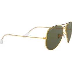 Lunettes de soleil Ray Ban RB3025 Aviator Classic Polished Gold Green G-15 Polar