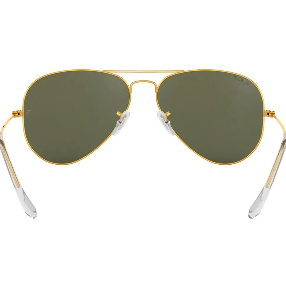 Lunettes de soleil Ray Ban RB3025 Aviator Classic Polished Gold Green G-15 Polar