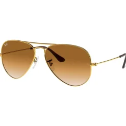 Lunettes de soleil Ray Ban RB3025 Aviator Polished Gold Light Brown Gradient