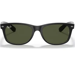 Lunettes de soleil Ray Ban RB2132 New Wayfarer Classic Matte Rubber Black Green G-15
