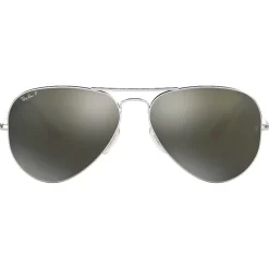 Lunettes de soleil Ray Ban RB3025 Aviator Polished Silver Grey Polarized