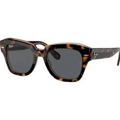 Lunettes de soleil Ray Ban RB2186 State Street Polished Havana Brown Transparent Dark Grey