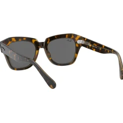 Lunettes de soleil Ray Ban RB2186 State Street Polished Havana Brown Transparent Dark Grey