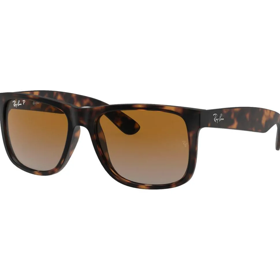 Lunettes de soleil Ray Ban RB4165 Justin Classic Matte Havana Brown Grey Polar