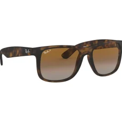 Lunettes de soleil Ray Ban RB4165 Justin Classic Matte Havana Brown Grey Polar