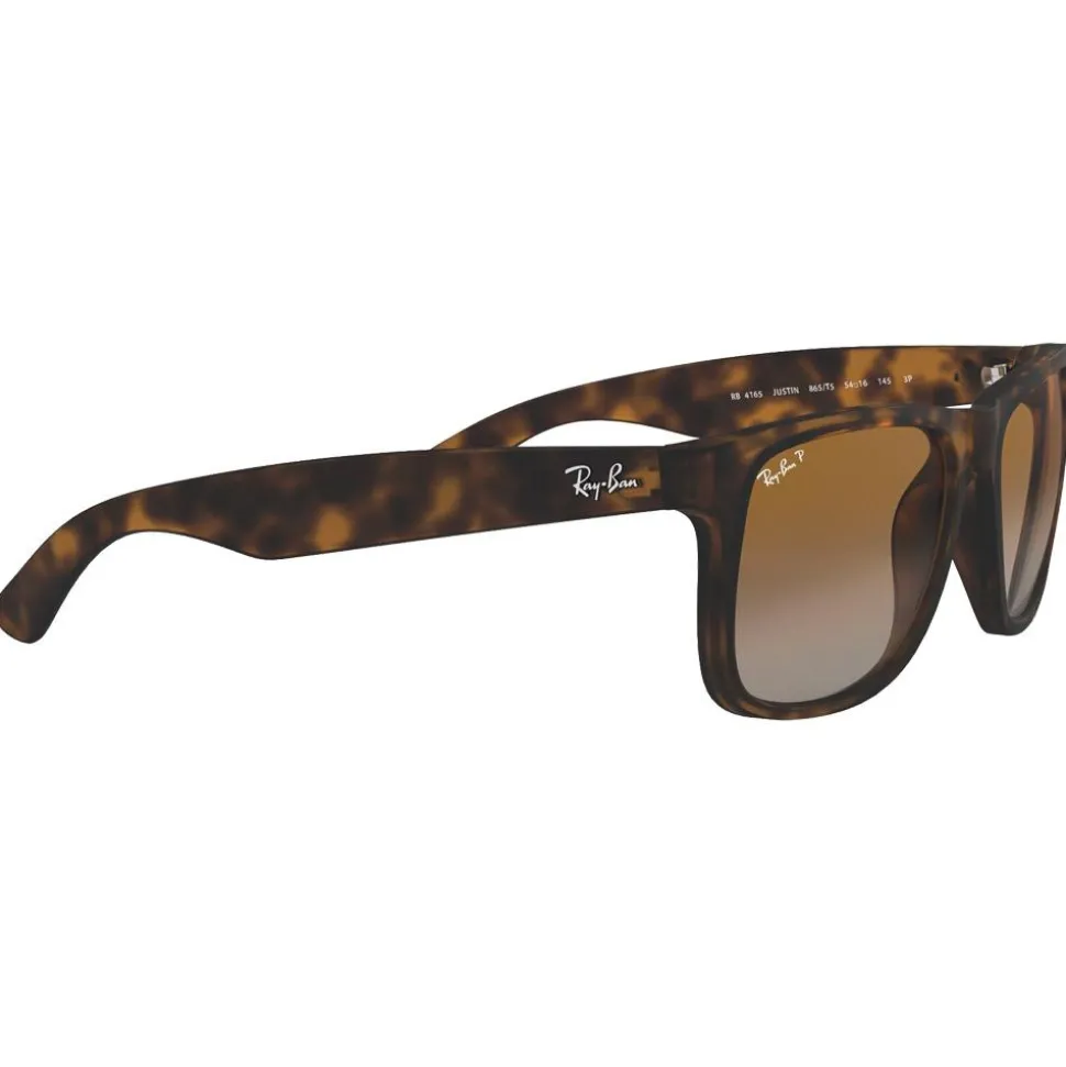 Lunettes de soleil Ray Ban RB4165 Justin Classic Matte Havana Brown Grey Polar