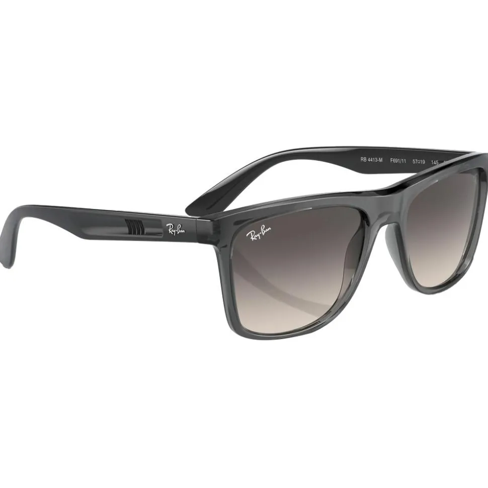 Lunettes de soleil Ray Ban RB4413M Scuderia Ferrari Collection Polished Transparent Grey Grey