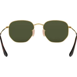 Lunettes de soleil Ray Ban RB3548N Hexagonal Flat Polished Gold Polar Green