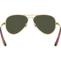 Lunettes de soleil Ray Ban RB3925 Aviator Max Polished Gold Green G-15