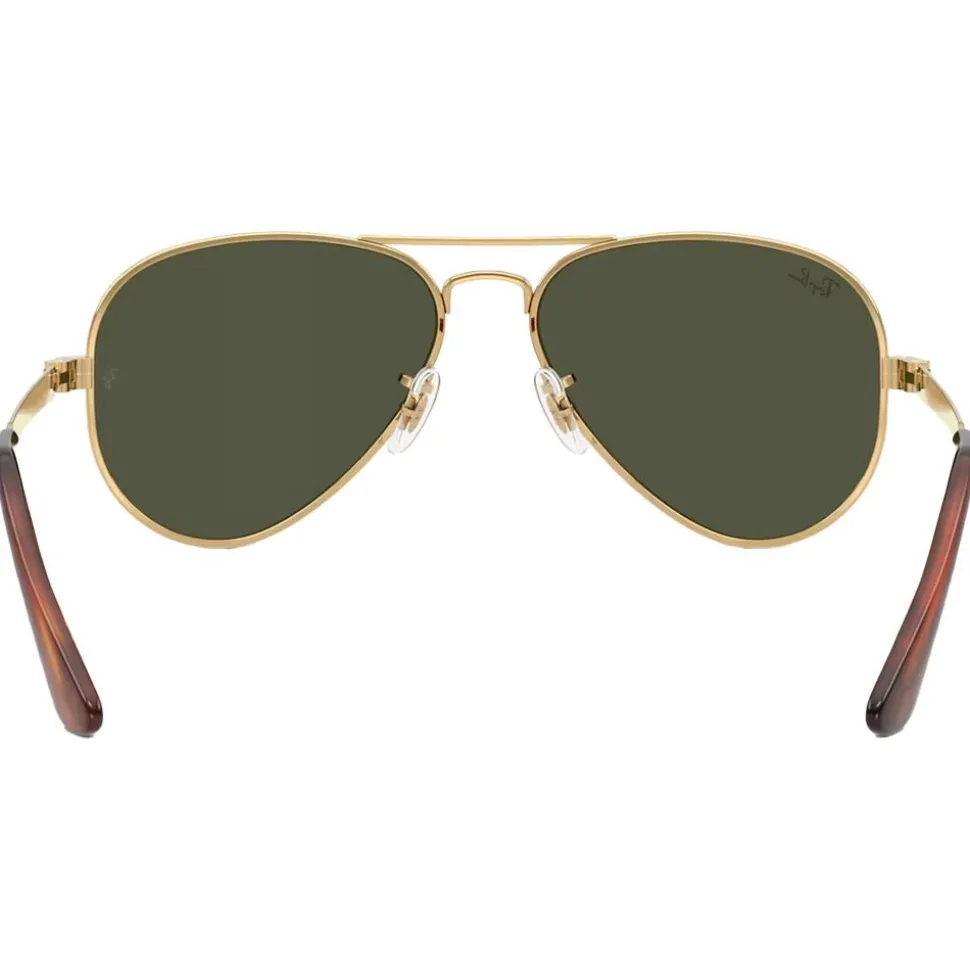 Lunettes de soleil Ray Ban RB3925 Aviator Max Polished Gold Green G-15