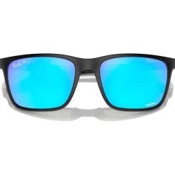 Lunettes de soleil Ray Ban RB4385 Matte Black Chromance Polar Green Blue