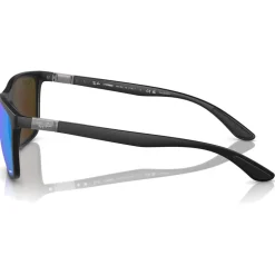 Lunettes de soleil Ray Ban RB4385 Matte Black Chromance Polar Green Blue