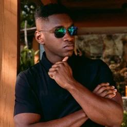 Lunettes de soleil Revo Air 3 Satin Gunmetal Serilium Dark Green Photochromic Polarized