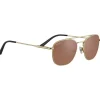 Lunettes de soleil Serengeti Carroll Matte Light Gold Polarized Drivers