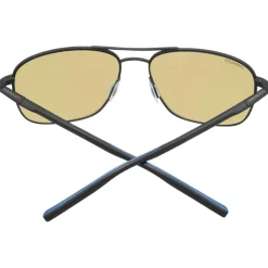 Lunettes de soleil Serengeti Spello Matte Black Mineral Polarized 555nm Blue