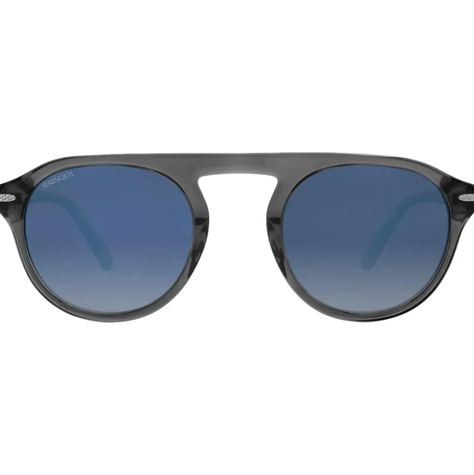 Lunettes de soleil Serengeti Arthur Shiny Transparent Grey Mineral Polarized Blue Gradient