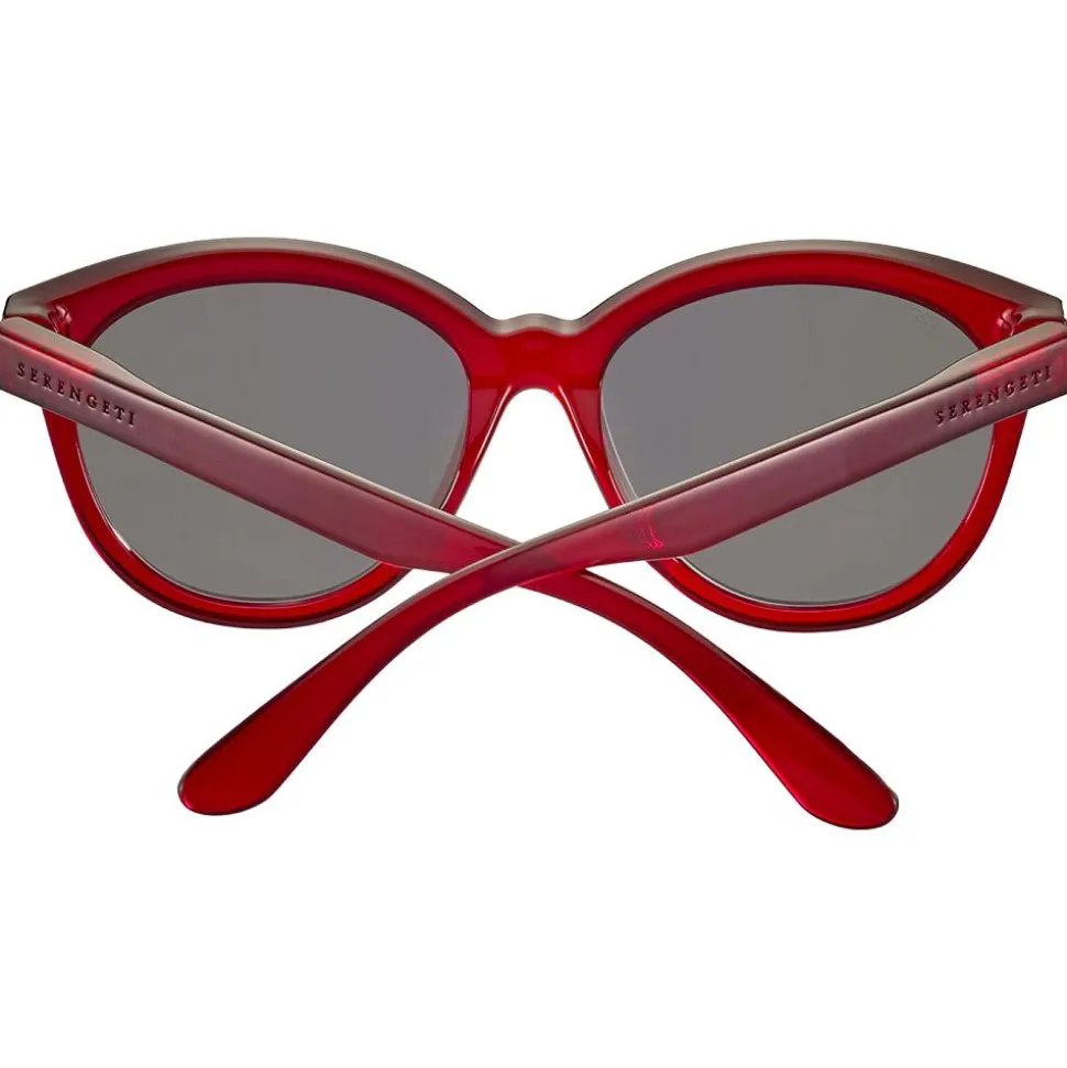 Lunettes de soleil Serengeti Endee Shiny Milky Red Saturn Polarized Smoke