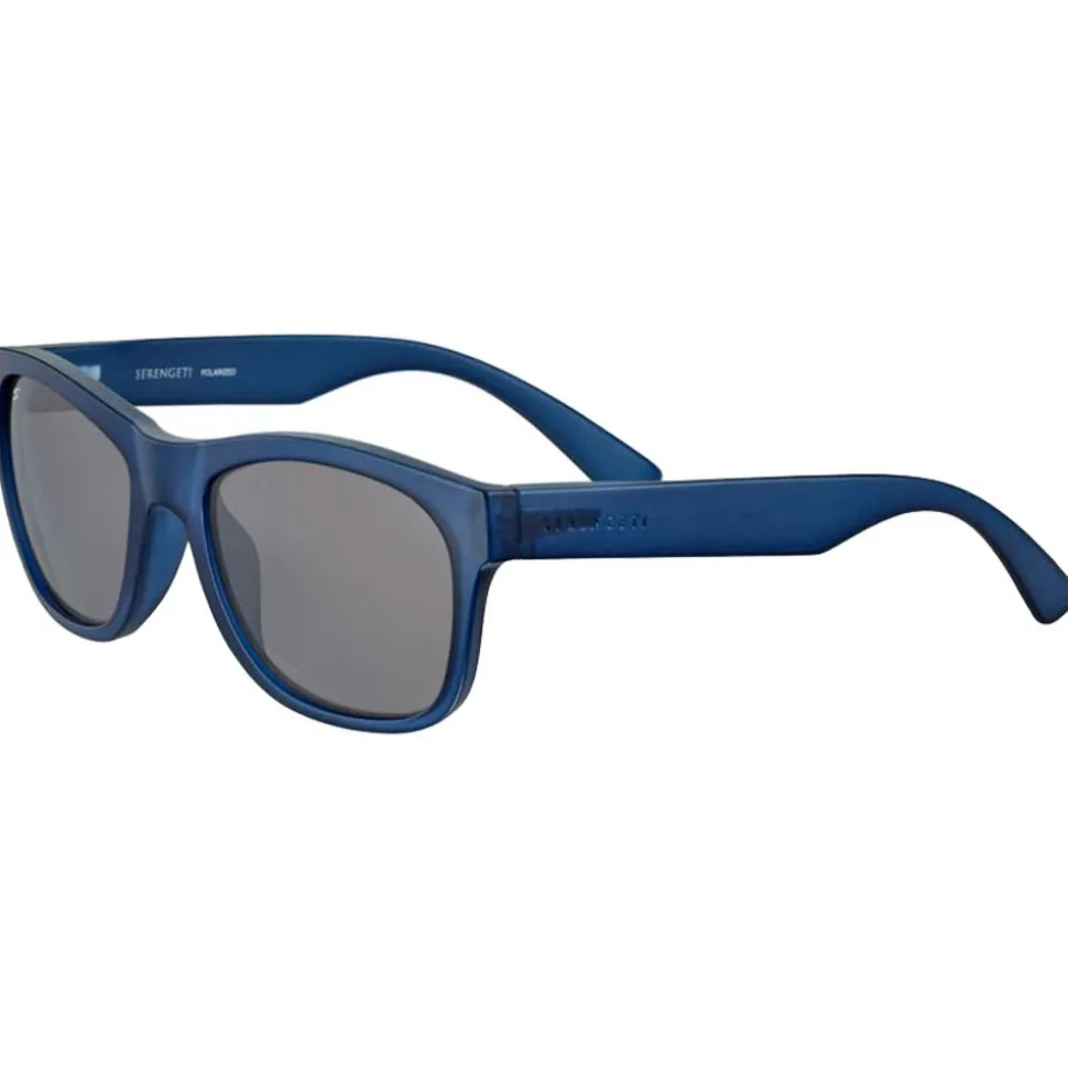 Lunettes de soleil Serengeti Chandler Matte Crystal Blue Saturn Polarized Smoke