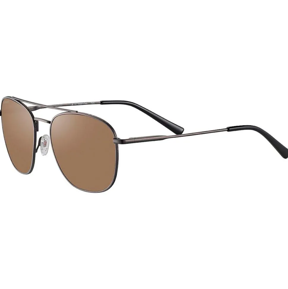 Lunettes de soleil Serengeti Carroll Large Matte Dark Gunmetal Mineral Polarized Drivers