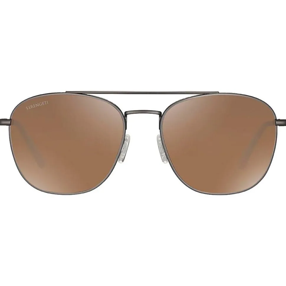 Lunettes de soleil Serengeti Carroll Large Matte Dark Gunmetal Mineral Polarized Drivers