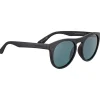 Lunettes de soleil Serengeti Kingman Matte Black Saturn Polarized Petrol Blue