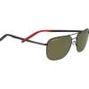 Lunettes de soleil Serengeti Spello Shiny Black Red Mineral Polarized 555nm
