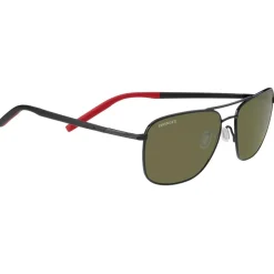 Lunettes de soleil Serengeti Spello Shiny Black Red Mineral Polarized 555nm