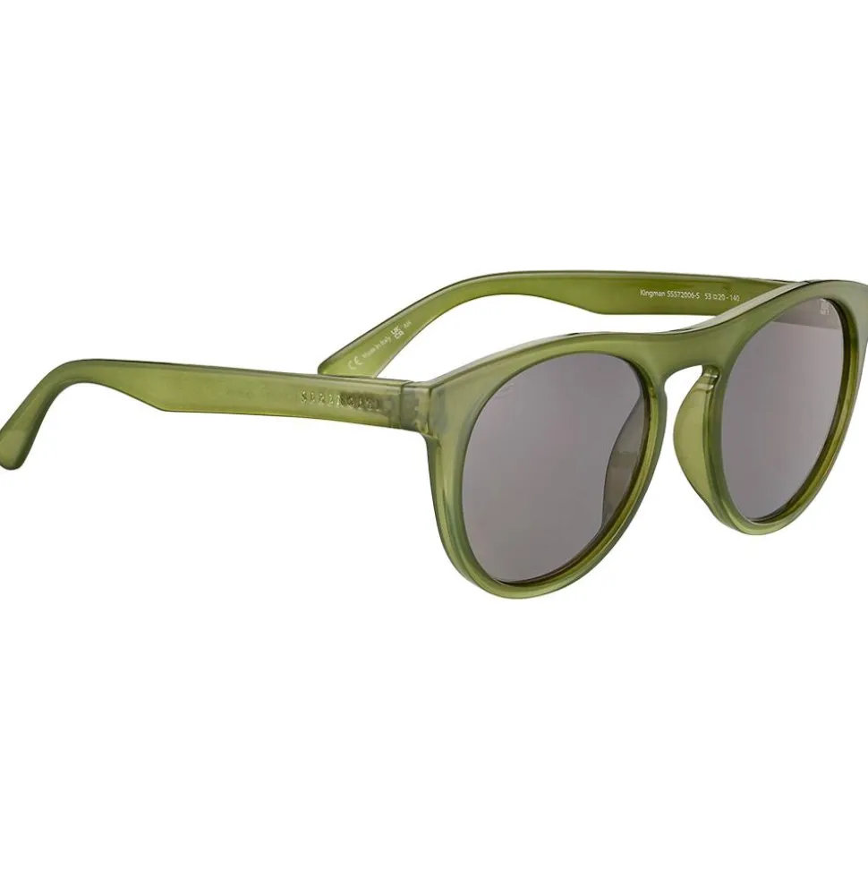 Lunettes de soleil Serengeti Kingman Shiny Milky Khaki Saturn Polarized Smoke