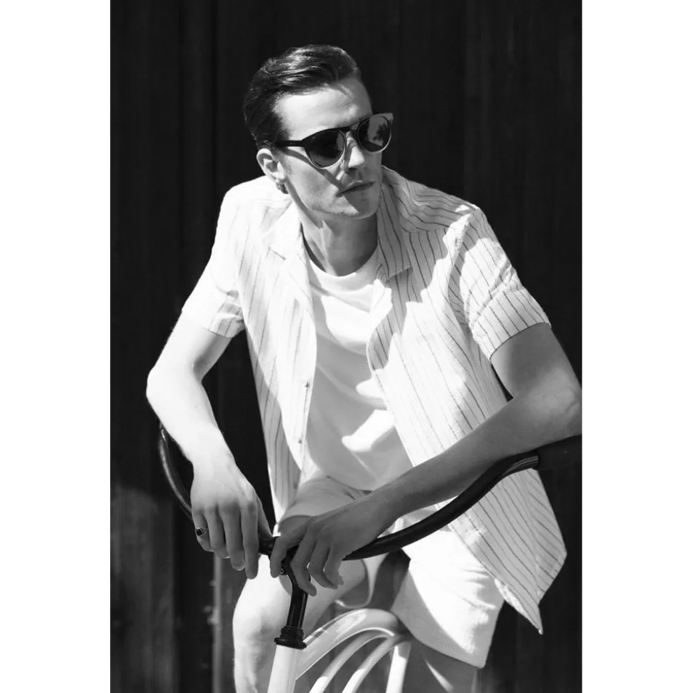 Lunettes de soleil Serengeti Kingman Shiny Milky Khaki Saturn Polarized Smoke