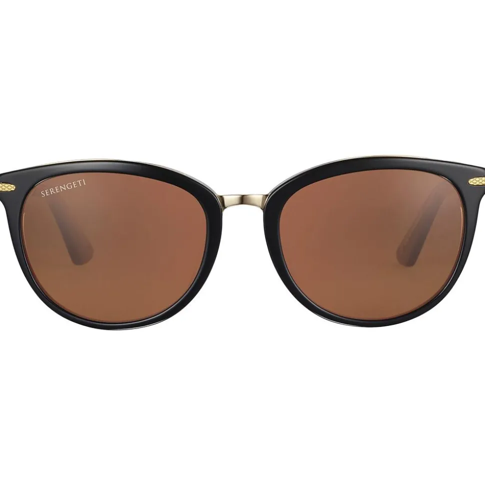 Lunettes de soleil Serengeti Jodie Shiny Black Light Gold Drivers