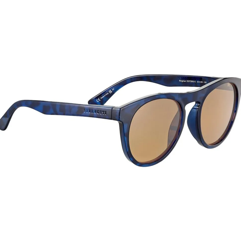 Lunettes de soleil Serengeti Kingman Shiny Tortoise Dark Blue Saturn Polarized Drivers
