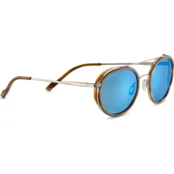 Lunettes de soleil Serengeti Geary Shiny Gunmetal Brown Buffalo Polarized 555nm Blue