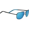 Lunettes de soleil Serengeti Tellaro Matte Black Blue Mineral Polarized 555nm Blue
