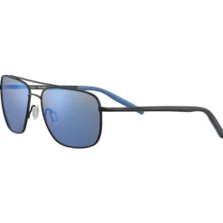 Lunettes de soleil Serengeti Tellaro Matte Black Blue Mineral Polarized 555nm Blue