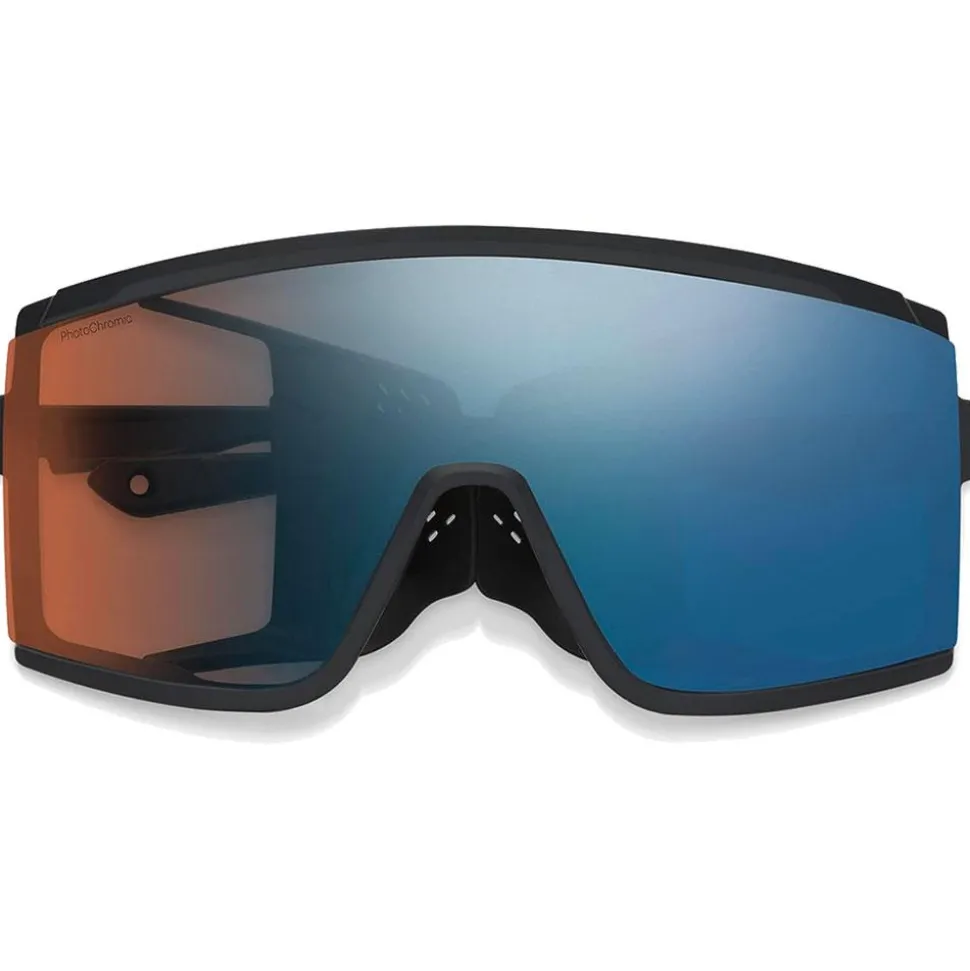 Lunettes de soleil Smith Pursuit Matte Black Chromapop Glacier Photochromic Copper Blue Mirror