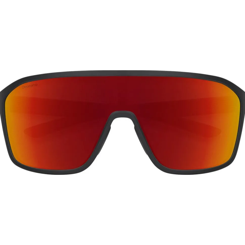 Lunettes de soleil Smith Boomtown Matte Black Chromapop Red Mirror