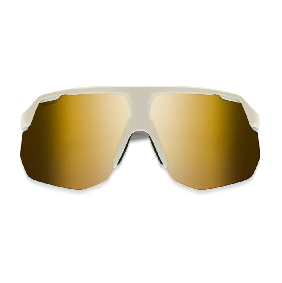 Lunettes de soleil Smith Motive Matte Bone Chromapop Black Gold Mirror