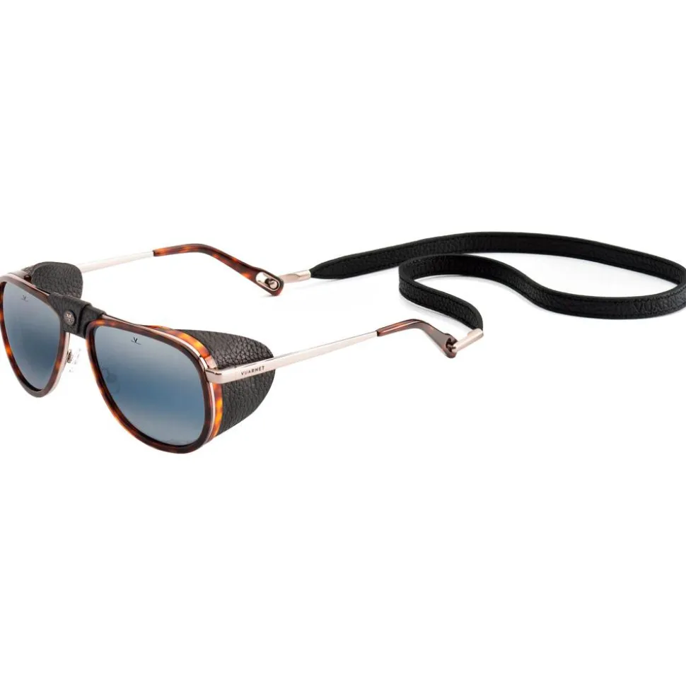 Lunettes de soleil Vuarnet Glacier Large Ecaille Noir Blue Polarlynx